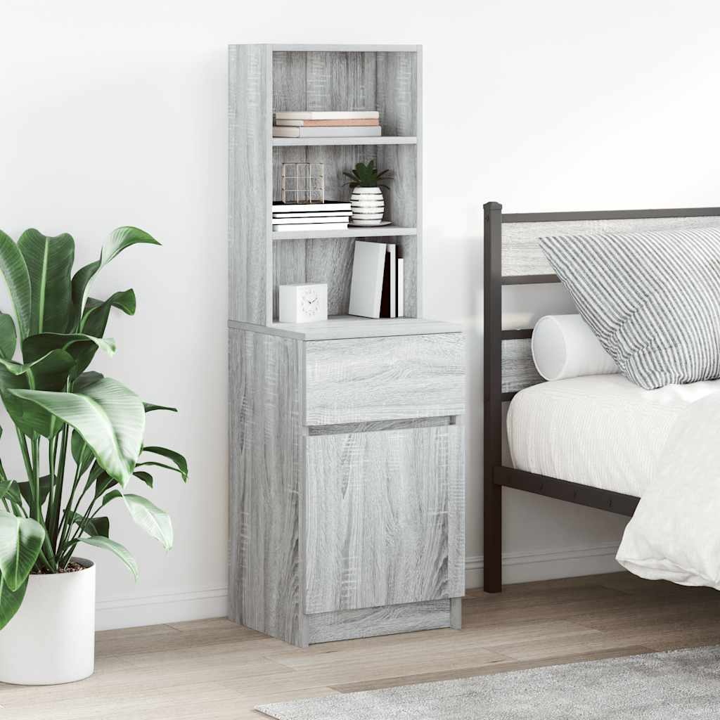 Table de chevet sonoma gris 39x35x125 cm bois d’ingénierie - XIOS