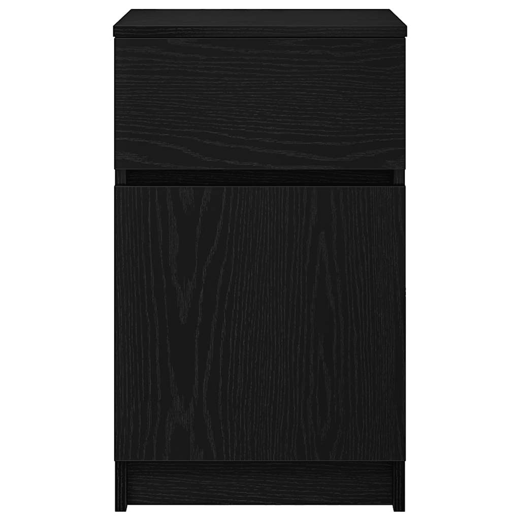 Tables de chevet 2 pcs noir 39x35x65 cm bois d’ingénierie