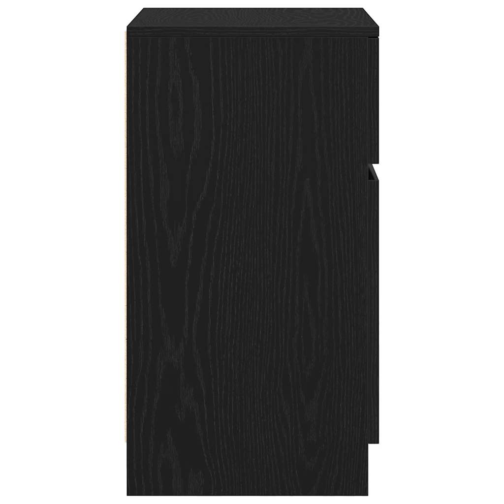 Tables de chevet 2 pcs noir 39x35x65 cm bois d’ingénierie