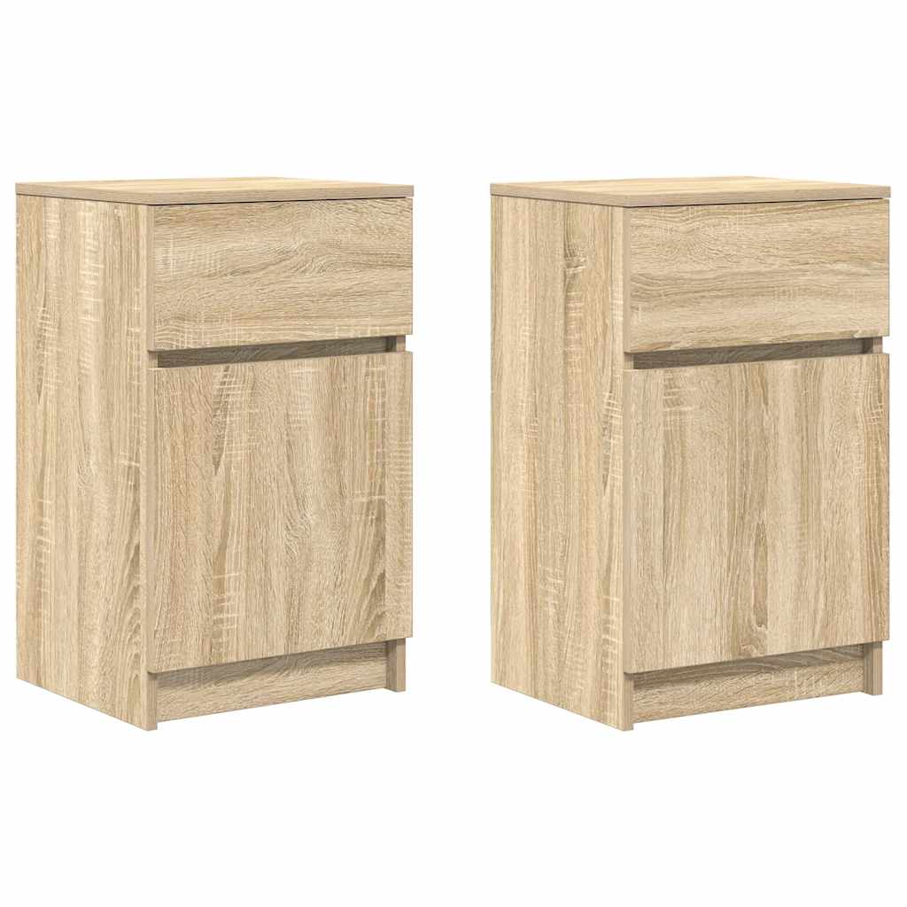Tables de chevet 2 pcs chêne sonoma 39x35x65 cm bois ingénierie - XIOS