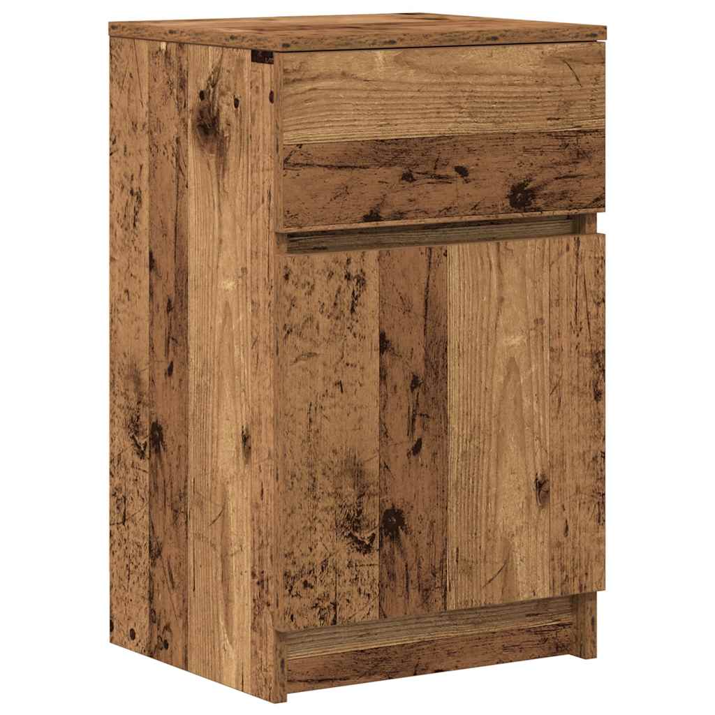 Tables de chevet 2 pcs vieux bois 39x35x65 cm bois d'ingénierie - XIOS