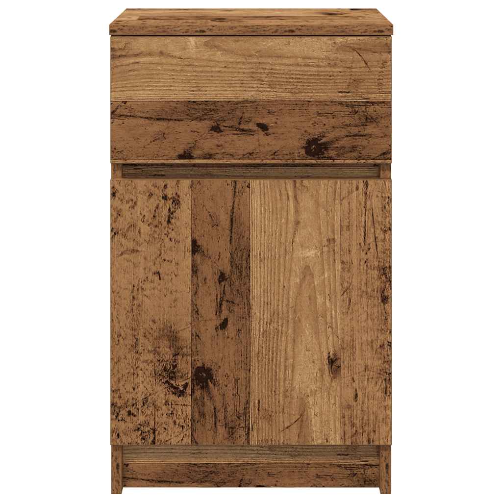 Tables de chevet 2 pcs vieux bois 39x35x65 cm bois d'ingénierie - XIOS