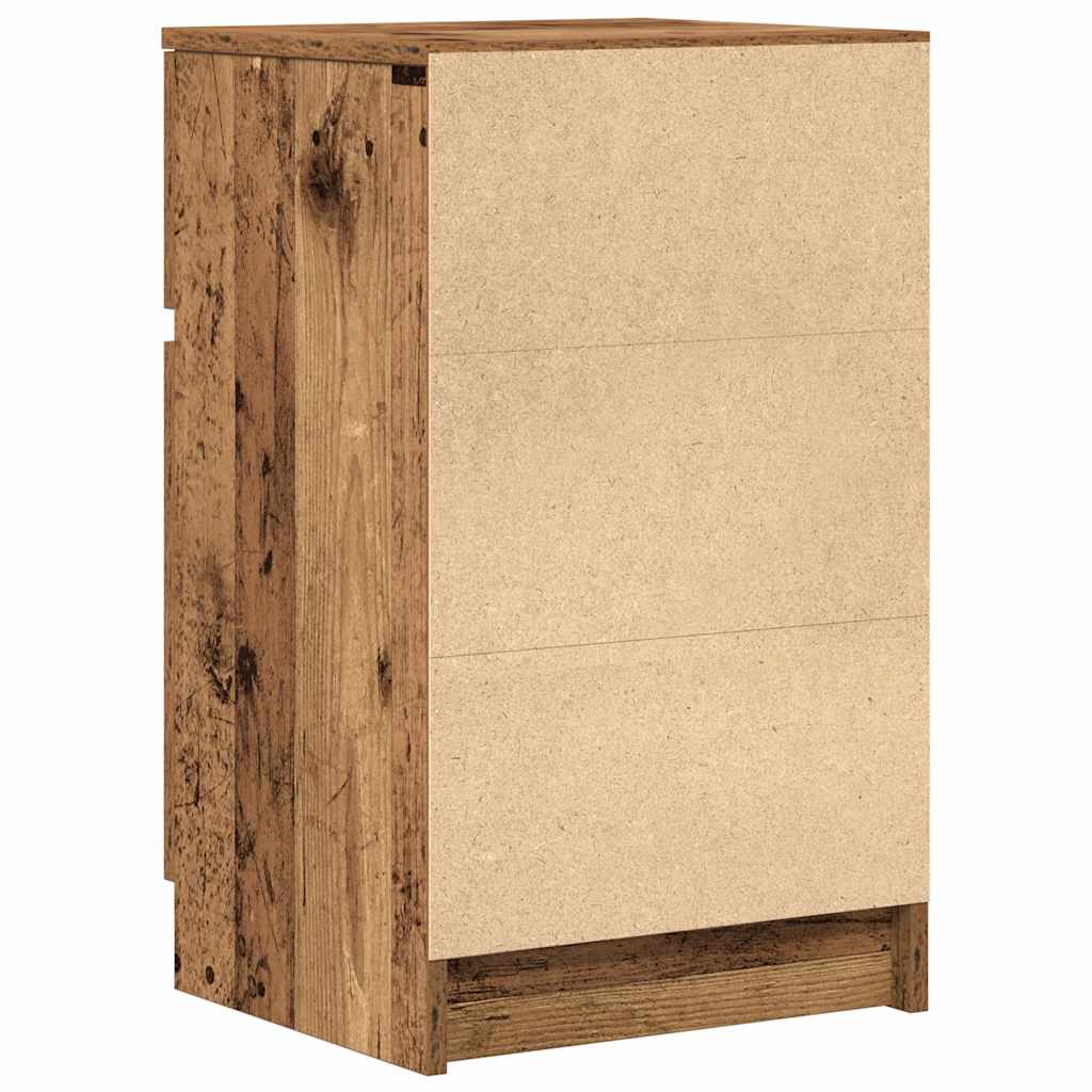 Tables de chevet 2 pcs vieux bois 39x35x65 cm bois d'ingénierie - XIOS