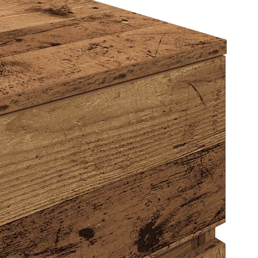 Tables de chevet 2 pcs vieux bois 39x35x65 cm bois d'ingénierie - XIOS