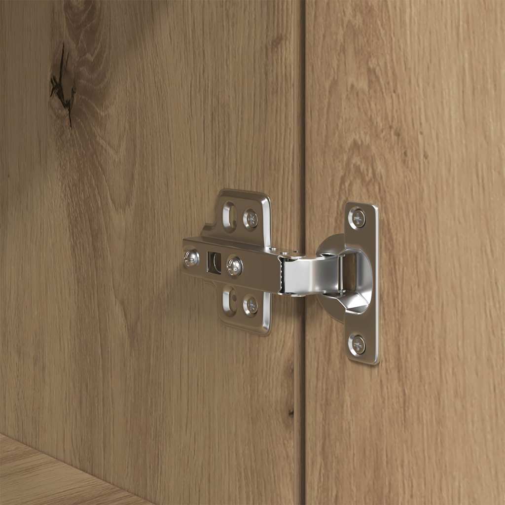 Table de chevet chêne artisanal 39x35x65 cm bois d'ingénierie