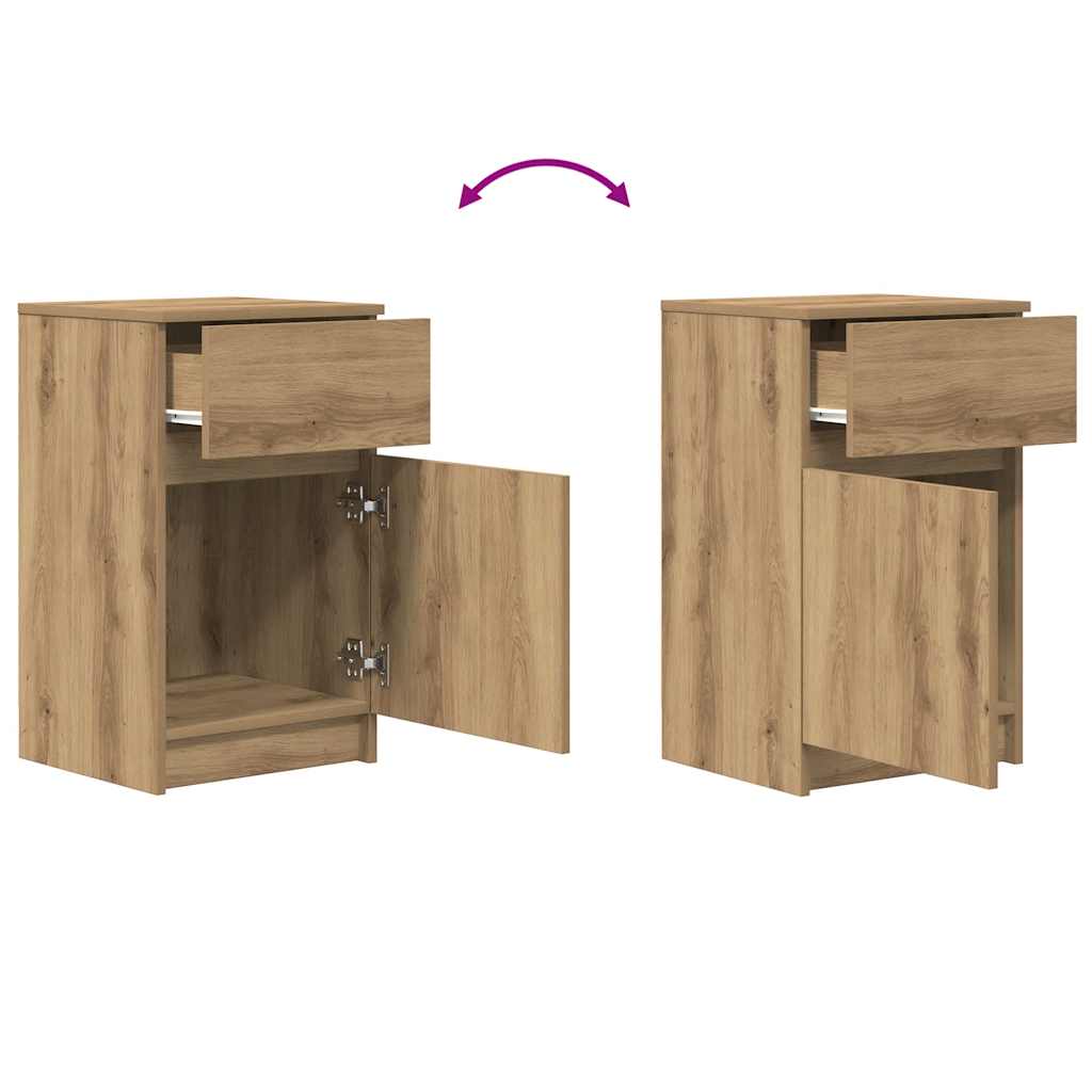 Tables de chevet 2 pcs chêne artisanal 39x35x65 cm - XIOS