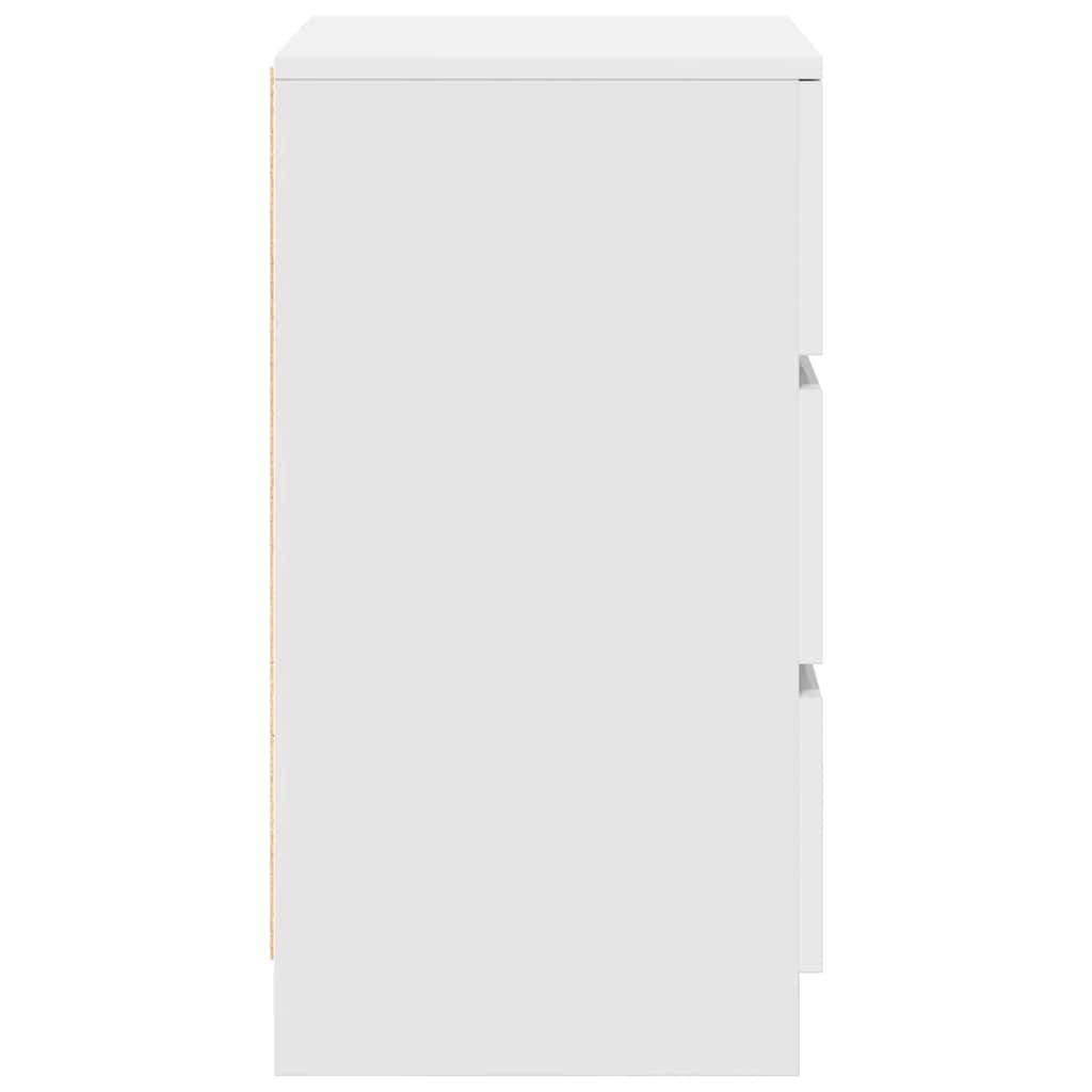 Tables de chevet avec 3 tiroirs 2 pcs blanc 39x35x65 cm - XIOS