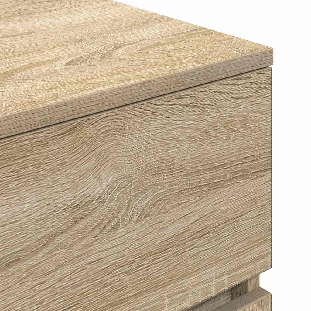 Table de chevet avec 3 tiroirs chêne sonoma 39x35x65 cm
