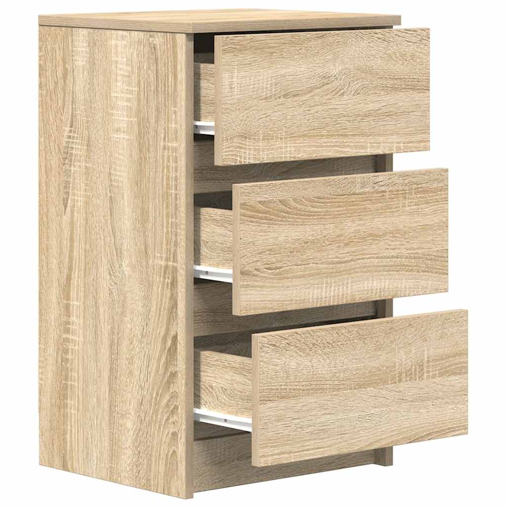 Tables de chevet avec 3 tiroirs 2 pcs chêne sonoma 39x35x65 cm - XIOS