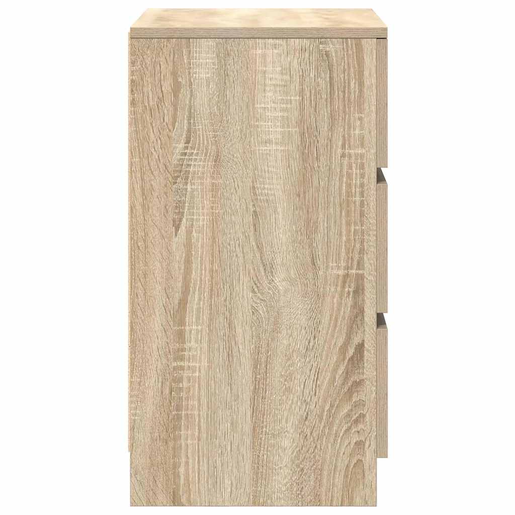 Tables de chevet avec 3 tiroirs 2 pcs chêne sonoma 39x35x65 cm - XIOS