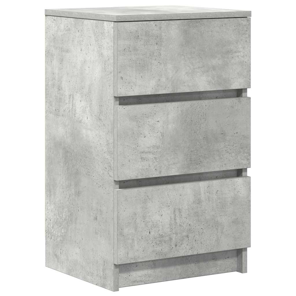 Tables de chevet avec 3 tiroirs 2 pcs gris béton 39x35x65 cm - XIOS