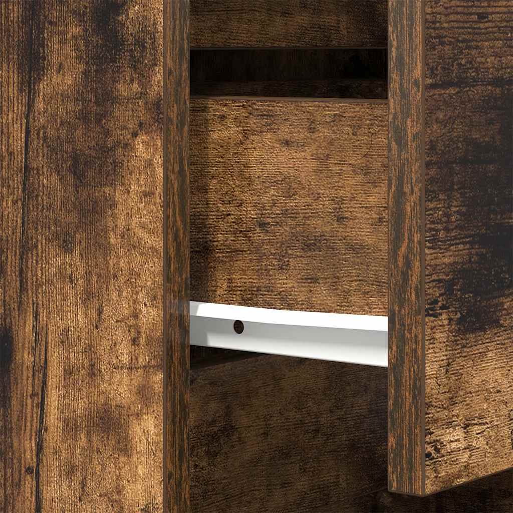 Tables de chevet avec 3 tiroirs 2 pcs chêne fumé 39x35x65 cm - XIOS