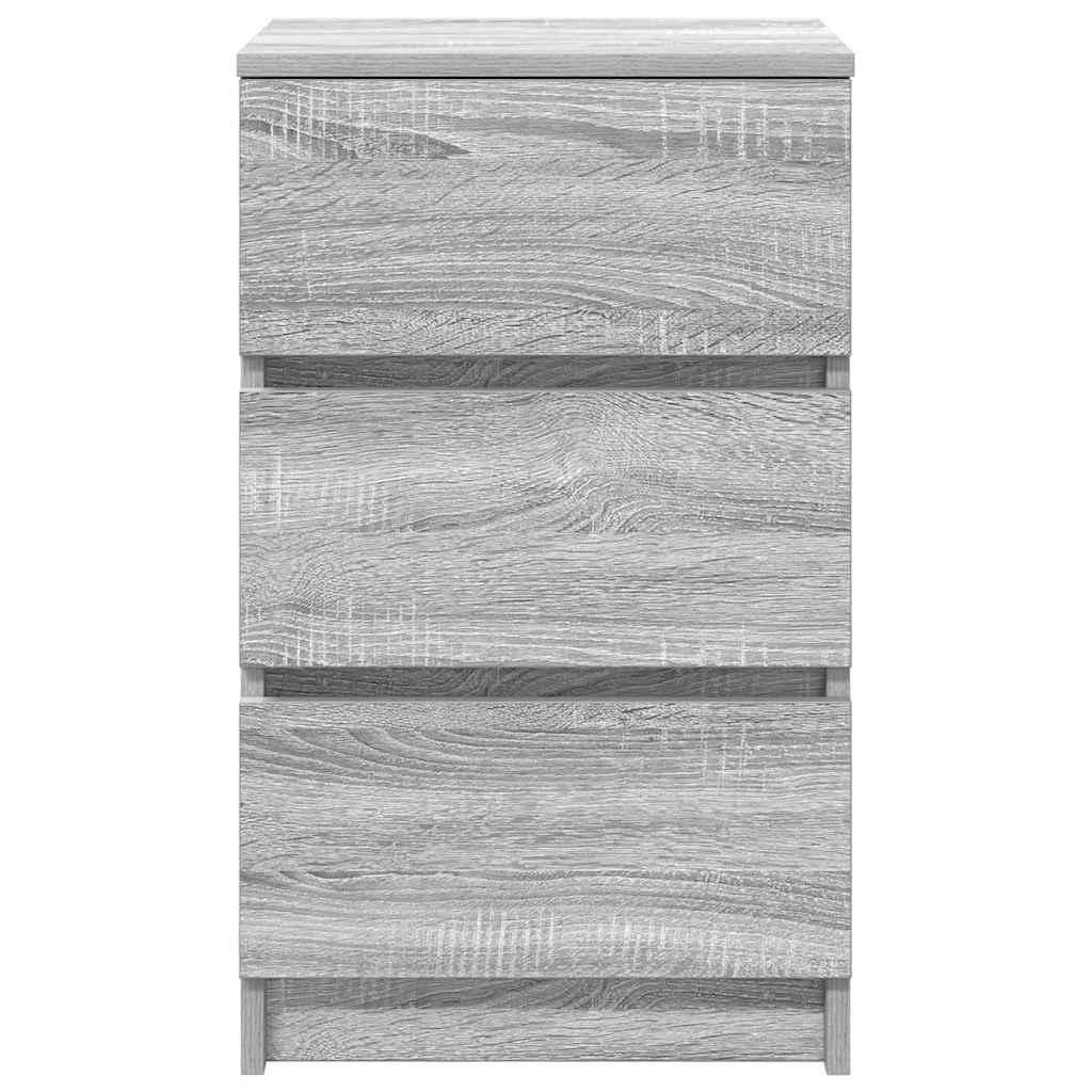 Tables de chevet avec 3 tiroirs 2 pcs sonoma gris 39x35x65 cm - XIOS