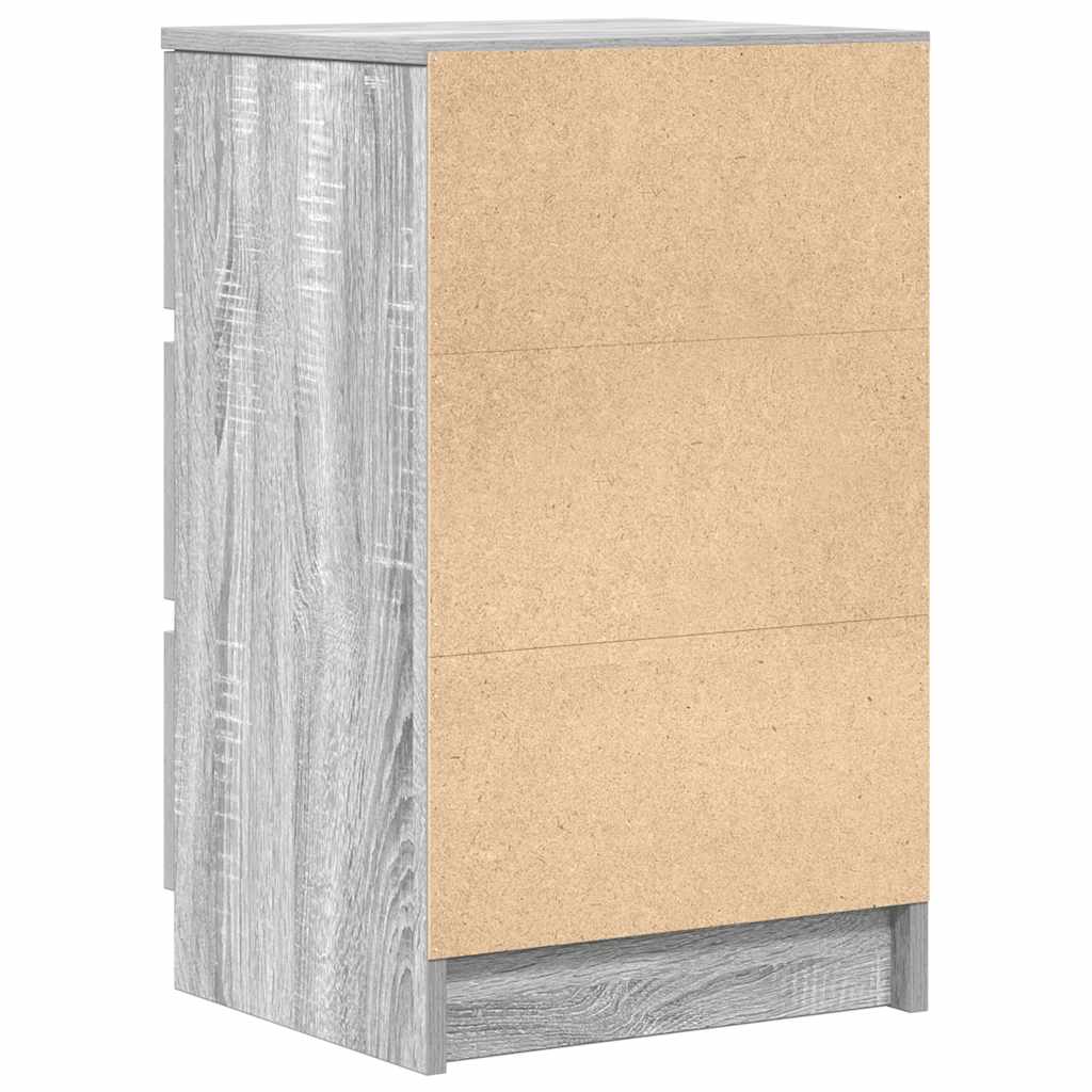 Tables de chevet avec 3 tiroirs 2 pcs sonoma gris 39x35x65 cm - XIOS