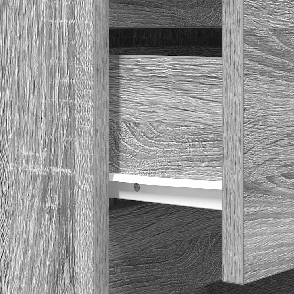 Tables de chevet avec 3 tiroirs 2 pcs sonoma gris 39x35x65 cm - XIOS