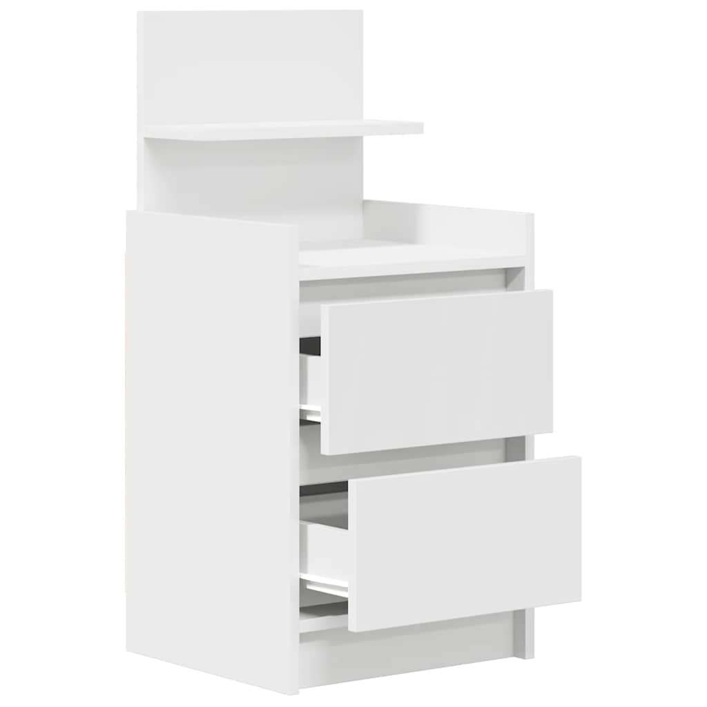 Tables de chevet avec 2 tiroirs 2 pcs blanc 38x34x80 cm - XIOS