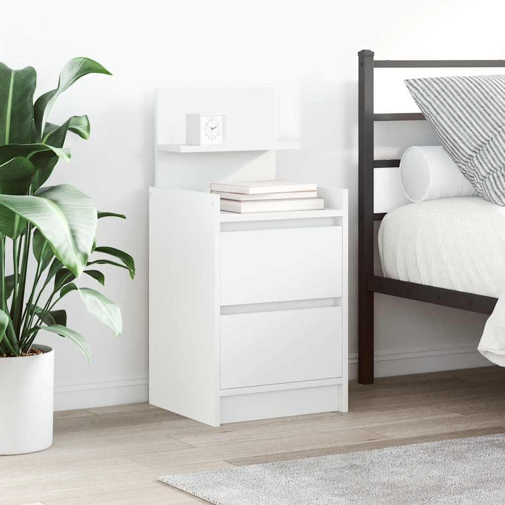 Tables de chevet avec 2 tiroirs 2 pcs blanc 38x34x80 cm - XIOS