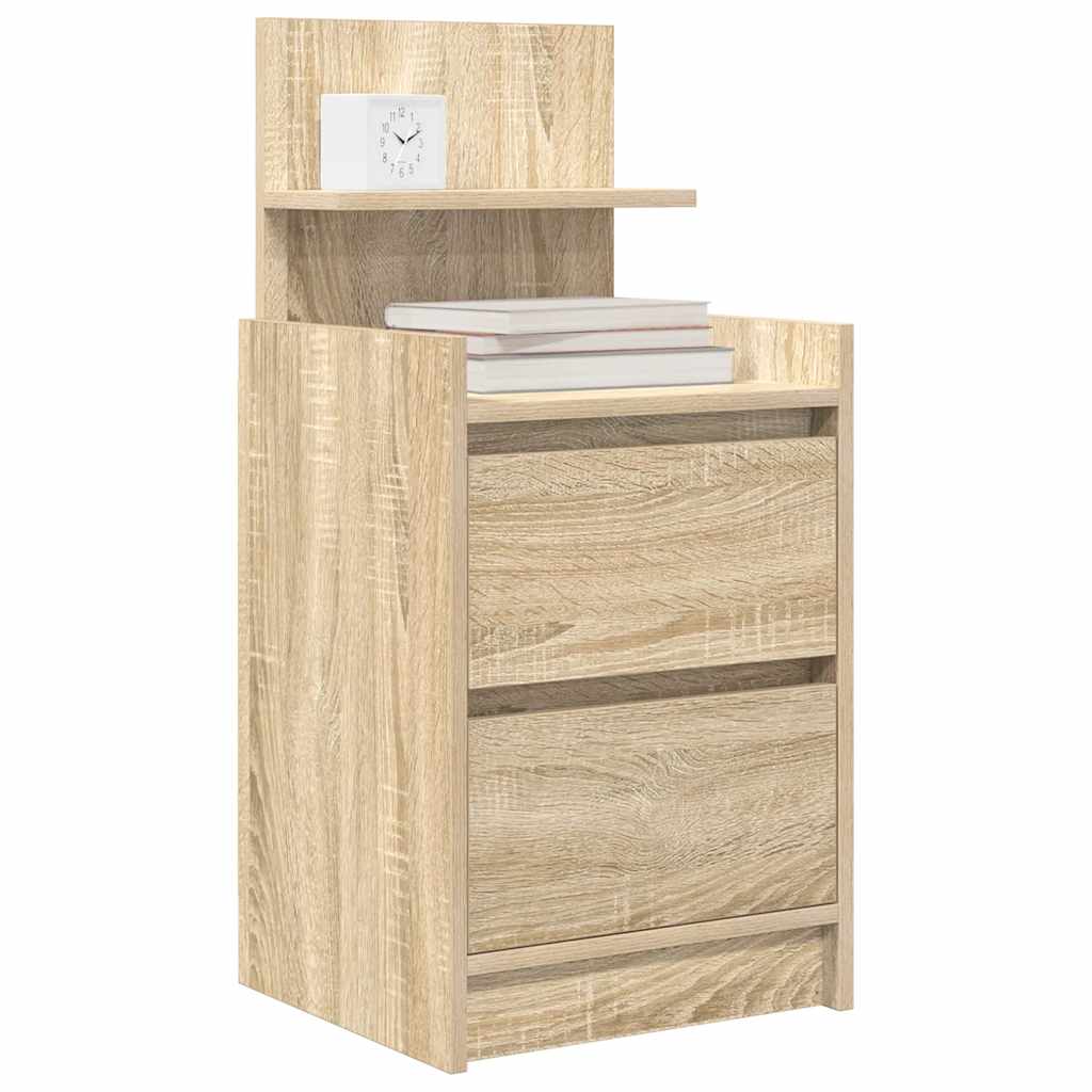 Table de chevet avec 2 tiroirs chêne sonoma 38x34x80 cm - XIOS