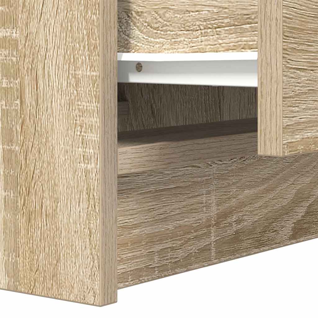 Table de chevet avec 2 tiroirs chêne sonoma 38x34x80 cm - XIOS