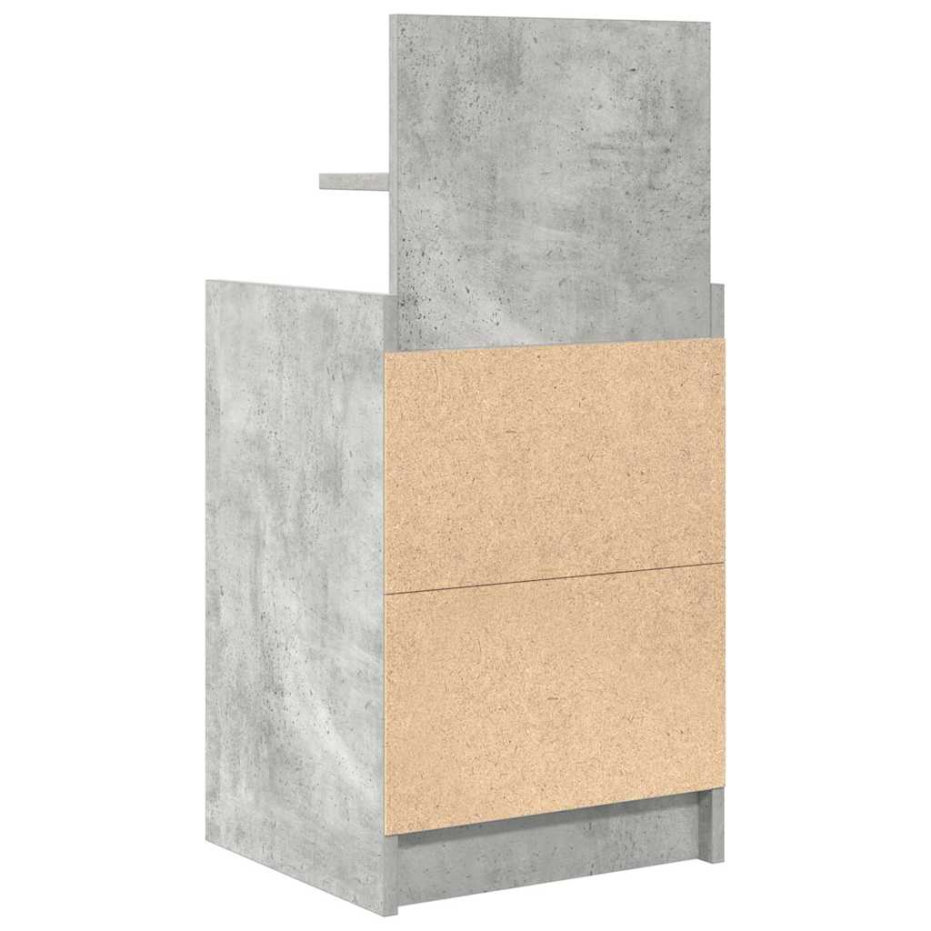 Tables de chevet avec 2 tiroirs 2 pcs gris béton 38x34x80 cm - XIOS