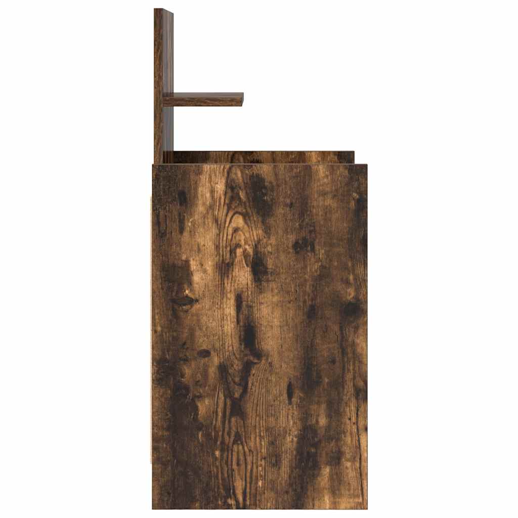 Table de chevet avec 2 tiroirs chêne fumé 38x34x80 cm - XIOS