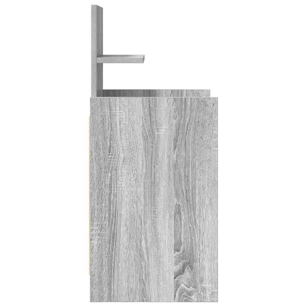 Table de chevet avec 2 tiroirs sonoma gris 38x34x80 cm