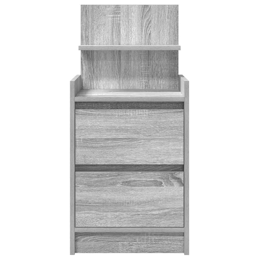 Tables de chevet avec 2 tiroirs 2 pcs sonoma gris 38x34x80 cm - XIOS