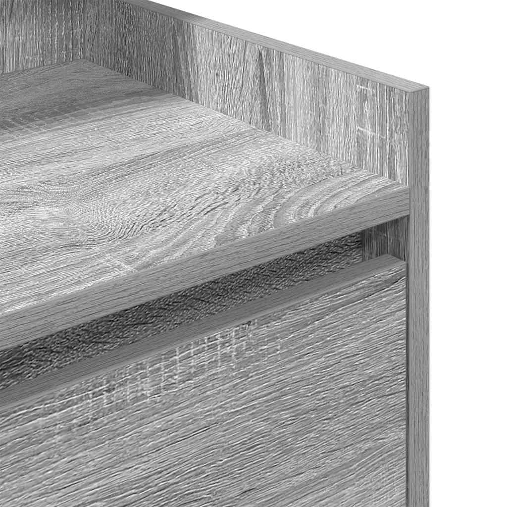 Tables de chevet avec 2 tiroirs 2 pcs sonoma gris 38x34x80 cm - XIOS