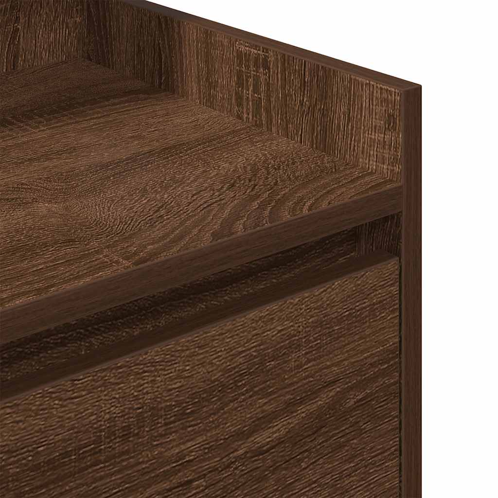 Tables de chevet avec 2 tiroirs 2 pcs chêne marron 38x34x80 cm - XIOS