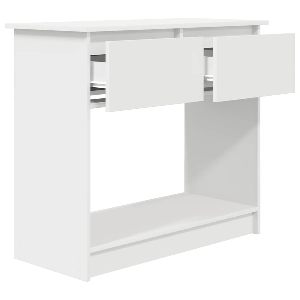Table console avec tiroirs blanc 85,5x38,5x74,5 cm - XIOS