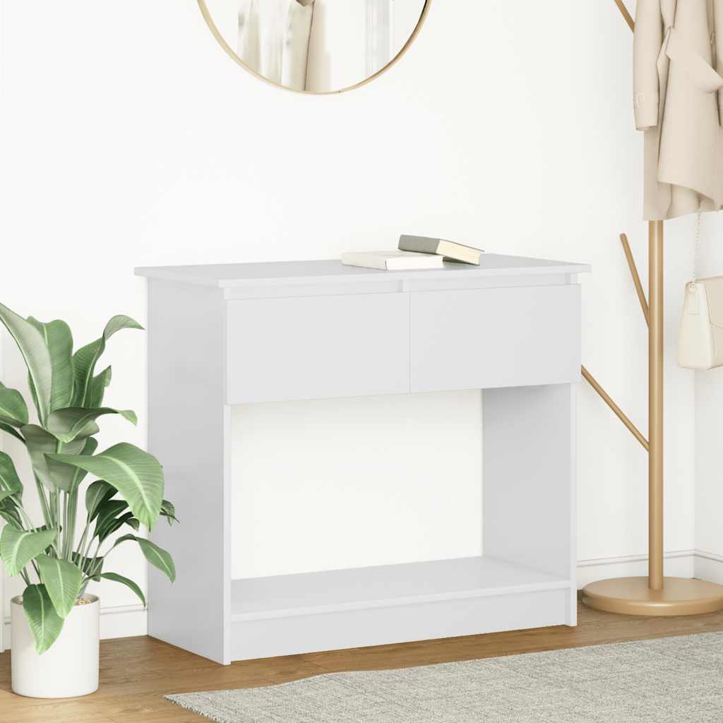 Table console avec tiroirs blanc 85,5x38,5x74,5 cm - XIOS