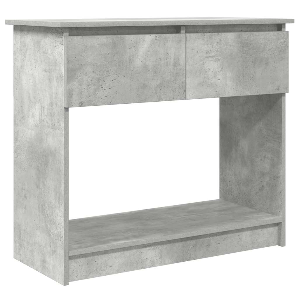 Table console avec tiroirs gris béton 85,5x38,5x74,5 cm - XIOS