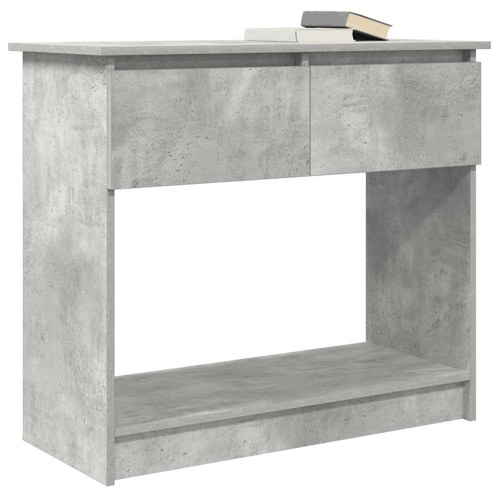 Table console avec tiroirs gris béton 85,5x38,5x74,5 cm - XIOS