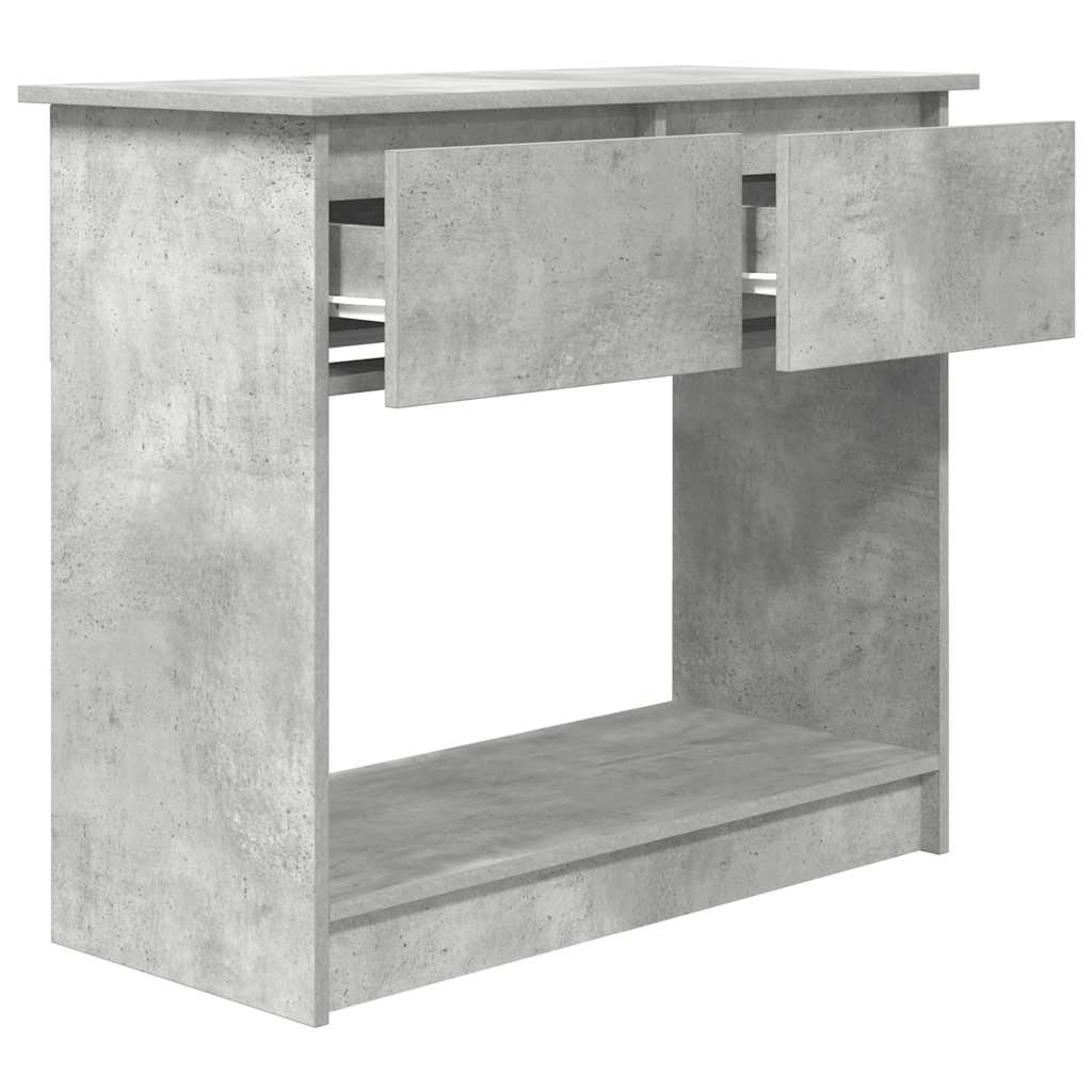 Table console avec tiroirs gris béton 85,5x38,5x74,5 cm - XIOS