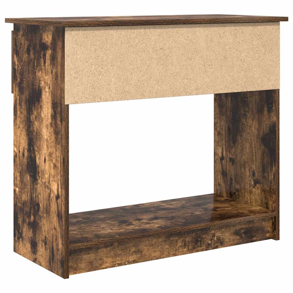 Table console avec tiroirs chêne fumé 85,5x38,5x74,5 cm - XIOS