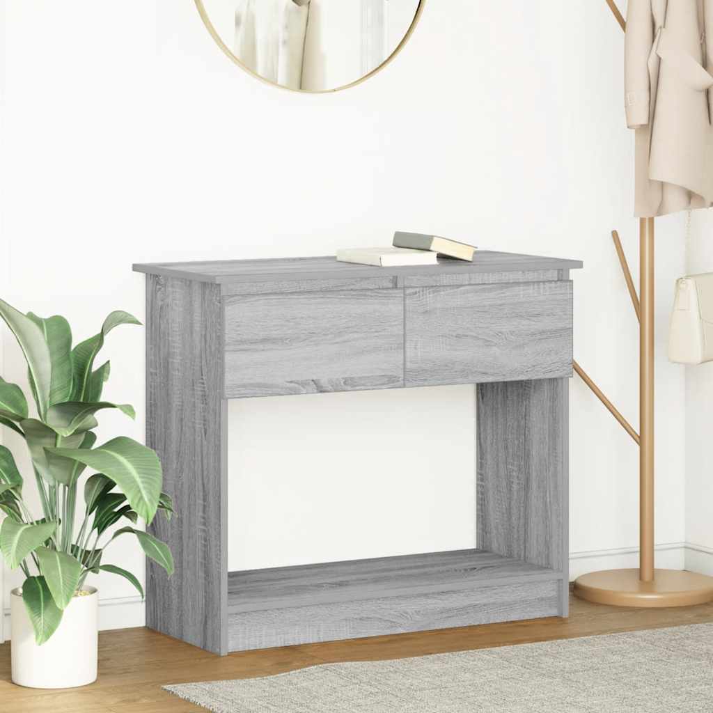Table console avec tiroirs sonoma gris 85,5x38,5x74,5 cm - XIOS