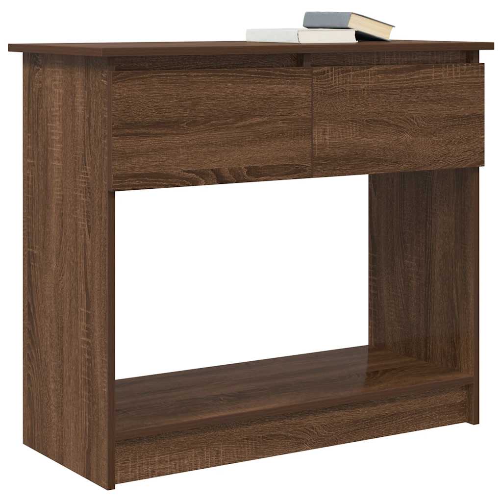 Table console avec tiroirs chêne marron 85,5x38,5x74,5 cm - XIOS