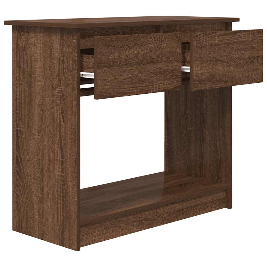 Table console avec tiroirs chêne marron 85,5x38,5x74,5 cm - XIOS