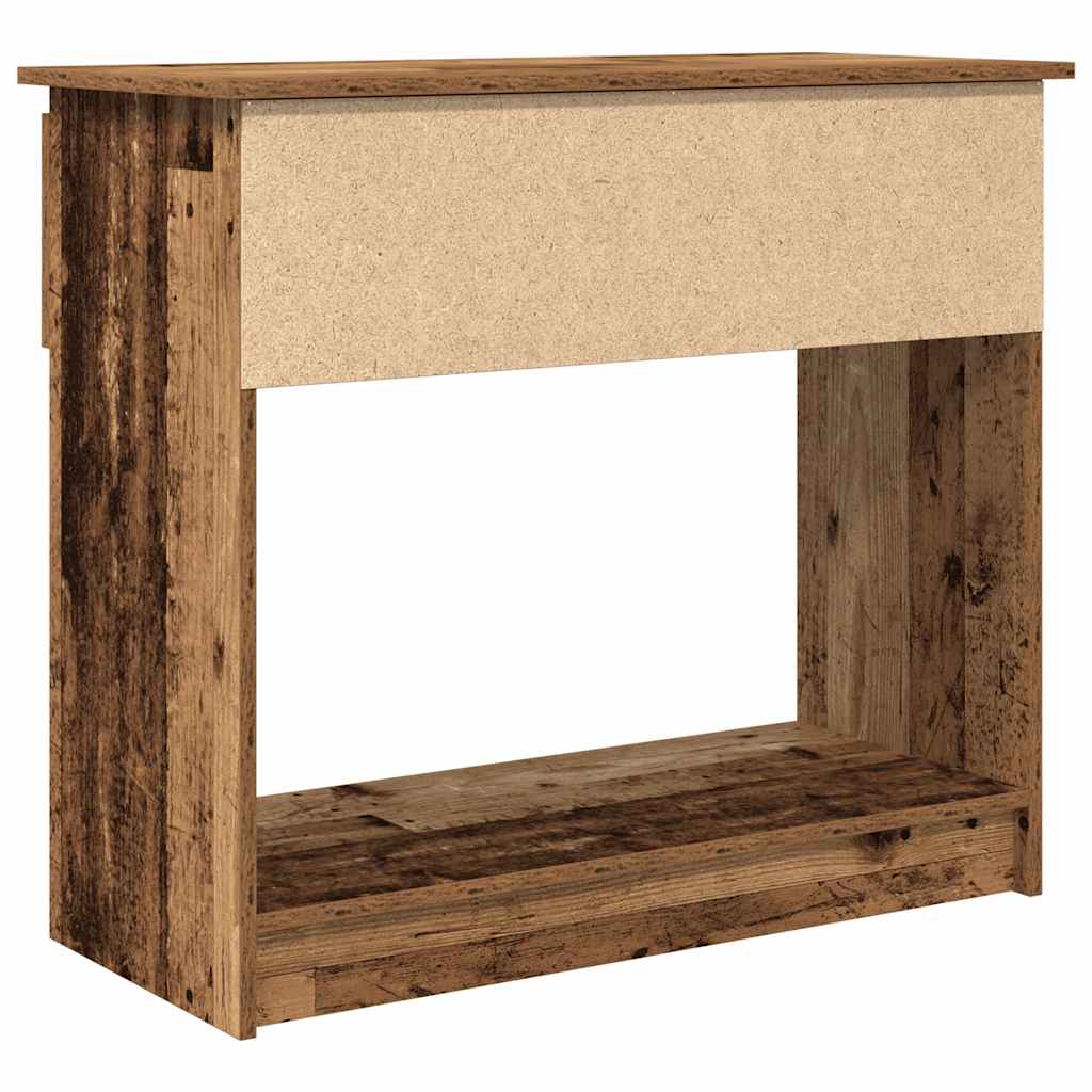 Table console avec tiroirs vieux bois 85,5x38,5x74,5 cm - XIOS
