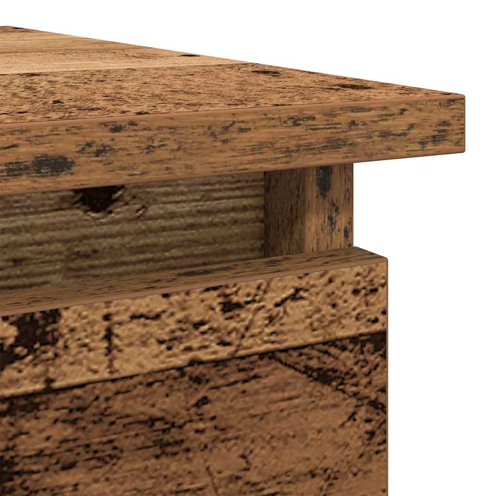 Table console avec tiroirs vieux bois 85,5x38,5x74,5 cm - XIOS