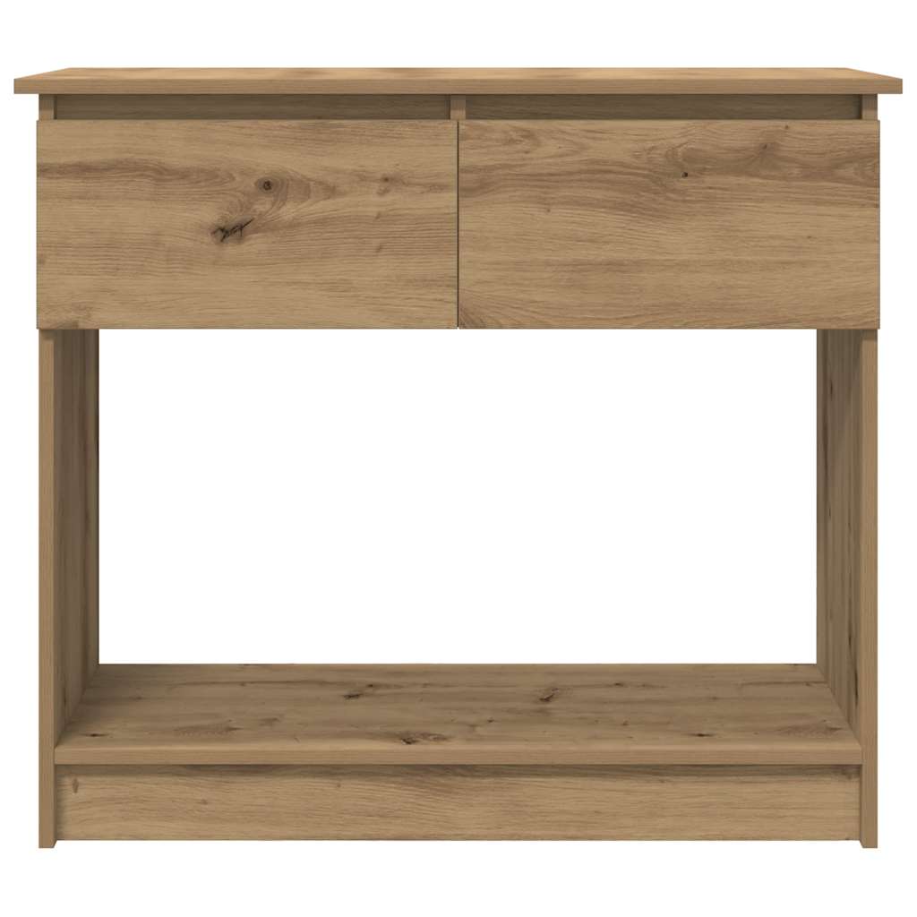 Table console avec tiroirs chêne artisanal 85,5x38,5x74,5 cm - XIOS