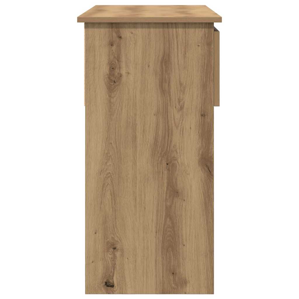Table console avec tiroirs chêne artisanal 85,5x38,5x74,5 cm - XIOS