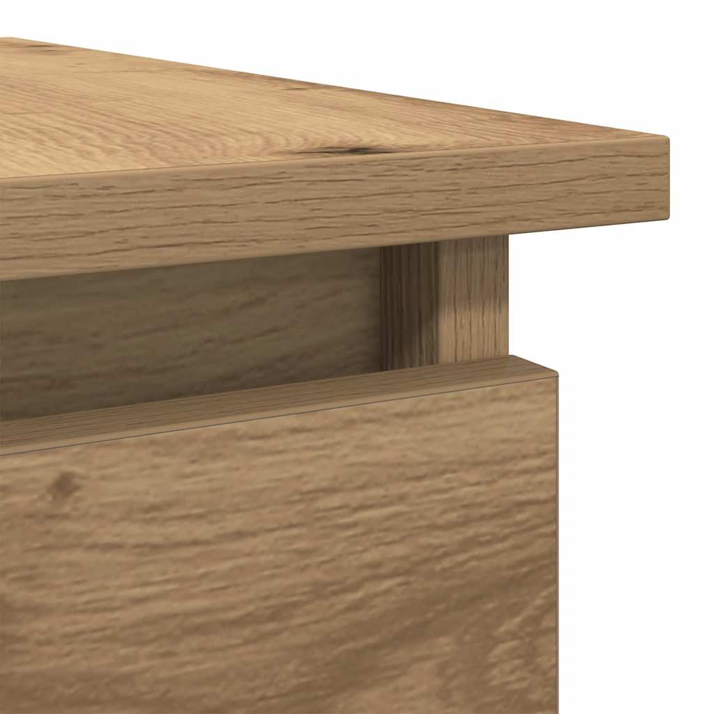 Table console avec tiroirs chêne artisanal 85,5x38,5x74,5 cm - XIOS