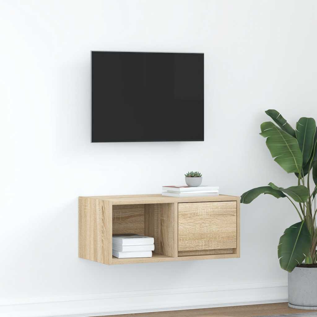 Meuble TV chêne sonoma 60x31x25,5 cm bois d'ingénierie - XIOS