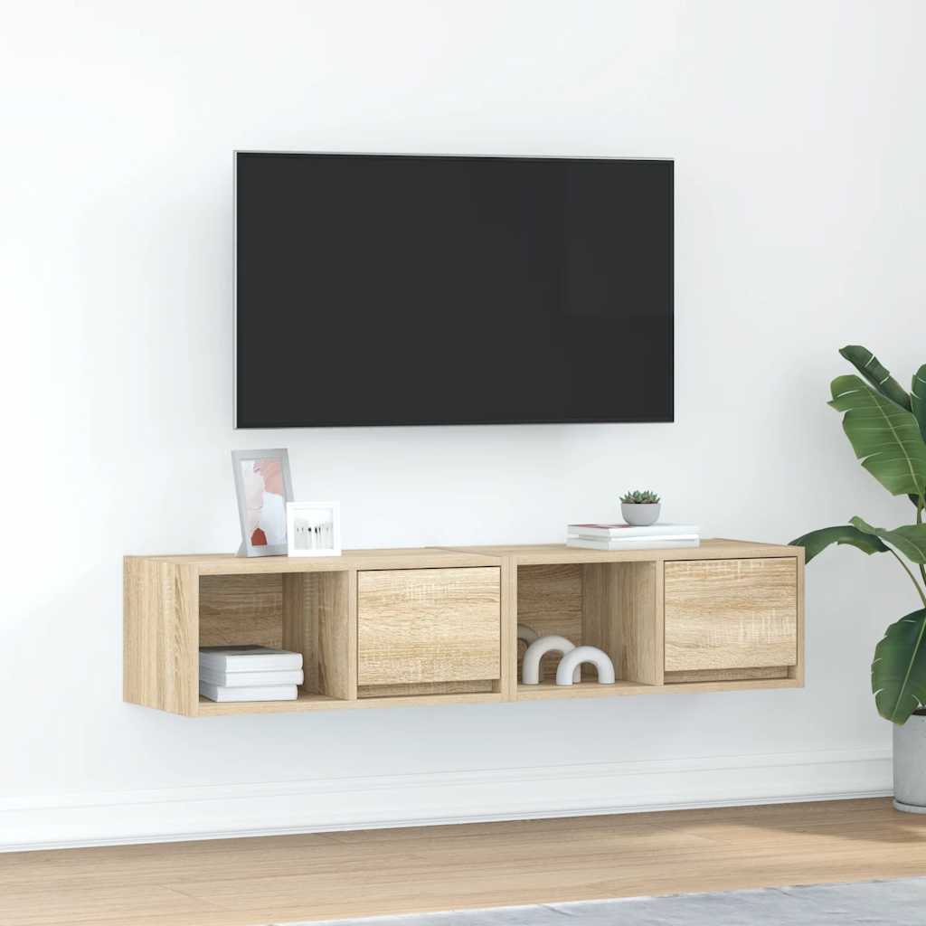 Meubles TV 2 pcs chêne sonoma 60x31x25,5 cm bois d'ingénierie - XIOS