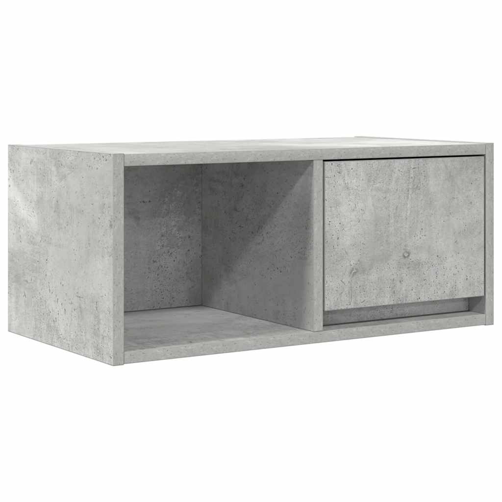 Meuble TV gris béton 60x31x25,5 cm bois d'ingénierie - XIOS