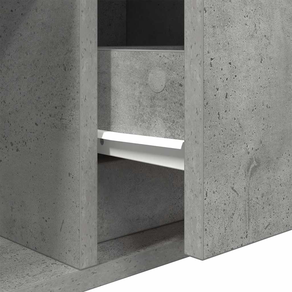 Meubles TV 2 pcs gris béton 60x31x25,5 cm bois d'ingénierie - XIOS