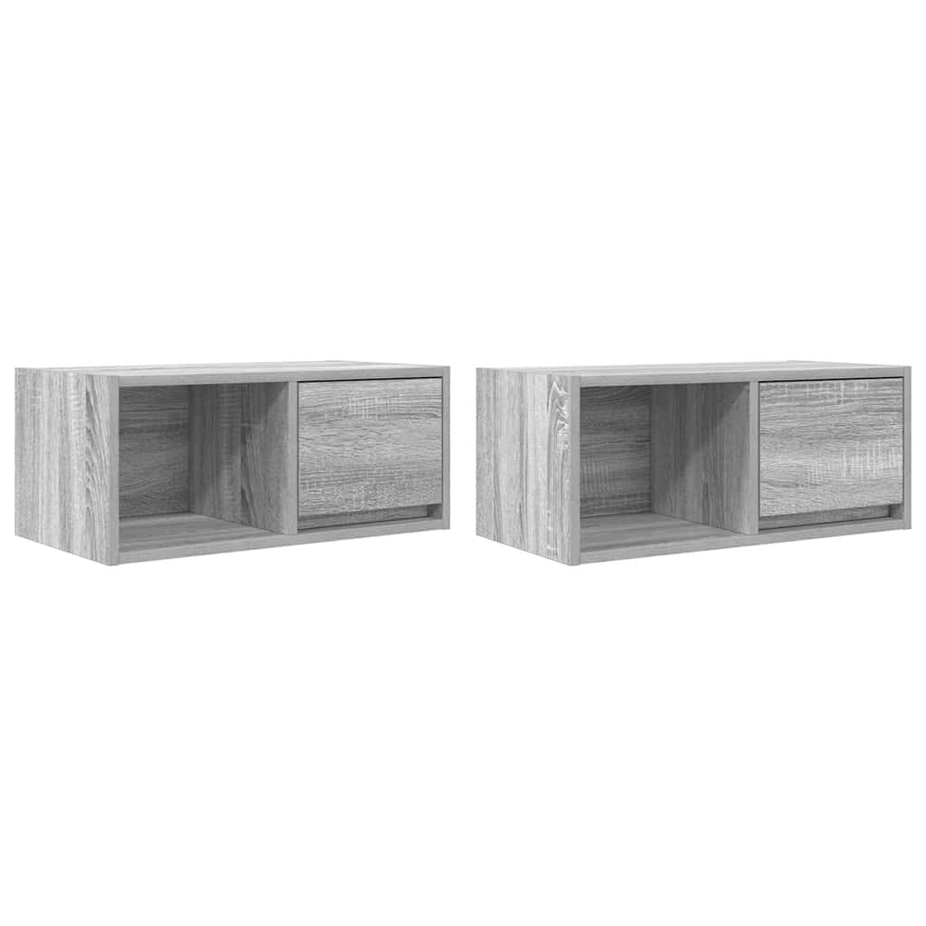 Meubles TV 2 pcs sonoma gris 60x31x25,5 cm bois d'ingénierie - XIOS