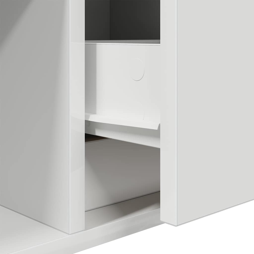 Meuble TV blanc 80x31x25,5 cm bois d'ingénierie - XIOS