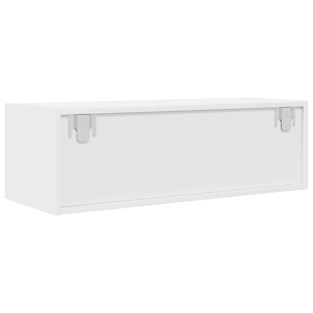 Meuble TV blanc 80x31x25,5 cm bois d'ingénierie - XIOS
